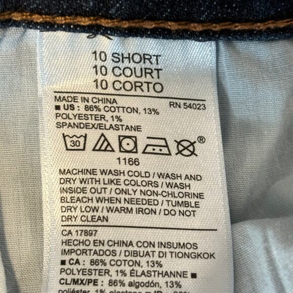 Old Navy Women's Size 10 Short Dark Wash Mid Rise Stretch Skinny Denim Jeans - Picture 4 of 10